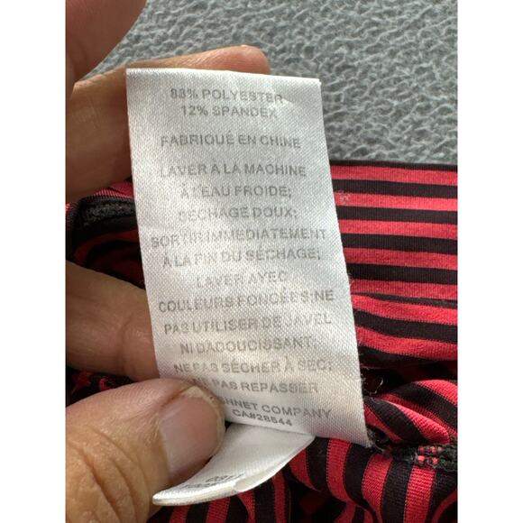 FootJoy FJ Mens Size‎ Large Red Black Striped Stretch Golf Polo Shirt - Picture 7 of 9